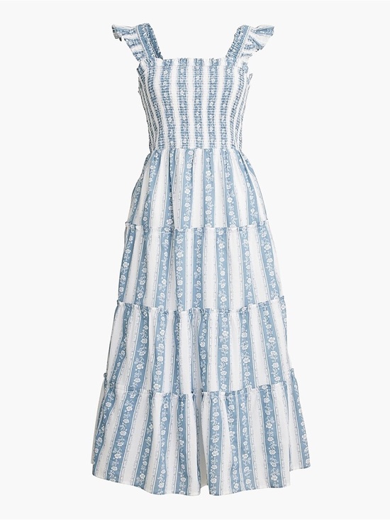 J. Crew Dresses & Skirts - J. Crew Blue and White Striped Midi Dress